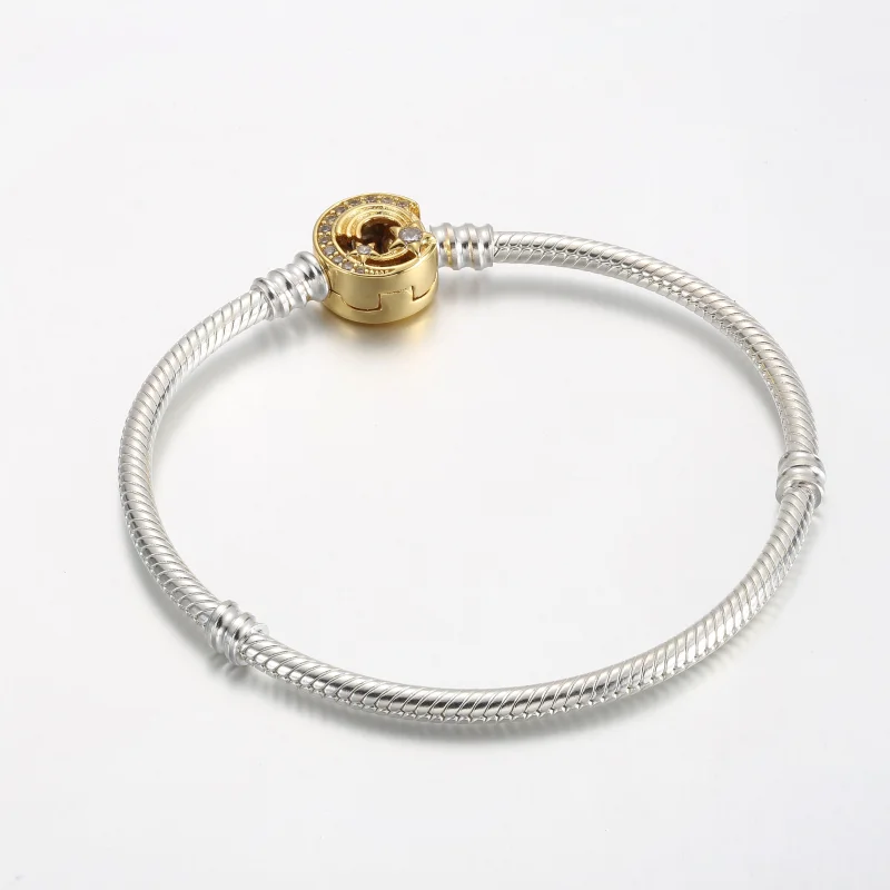 (imagem para) Bracelete Pandora Moments Cobra com Fivela de Estrela Cadente - 562205C01 - Visualizar 2