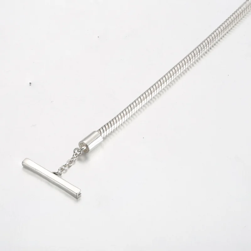 (imagem para) Bracelete Pandora Moments Duplo Tom Logo T-Bar Corrente Snake - 582309C00 - Visualizar 5