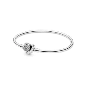 (imagem para) Bracelete Pandora Moments Entrelaçado com Fecho de Corações Infinitos - 591064C01