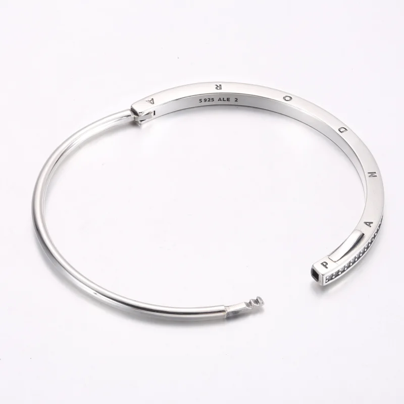 (imagem para) Bracelete Pandora Signature I-D Pavé - 592313C01 - Visualizar 3