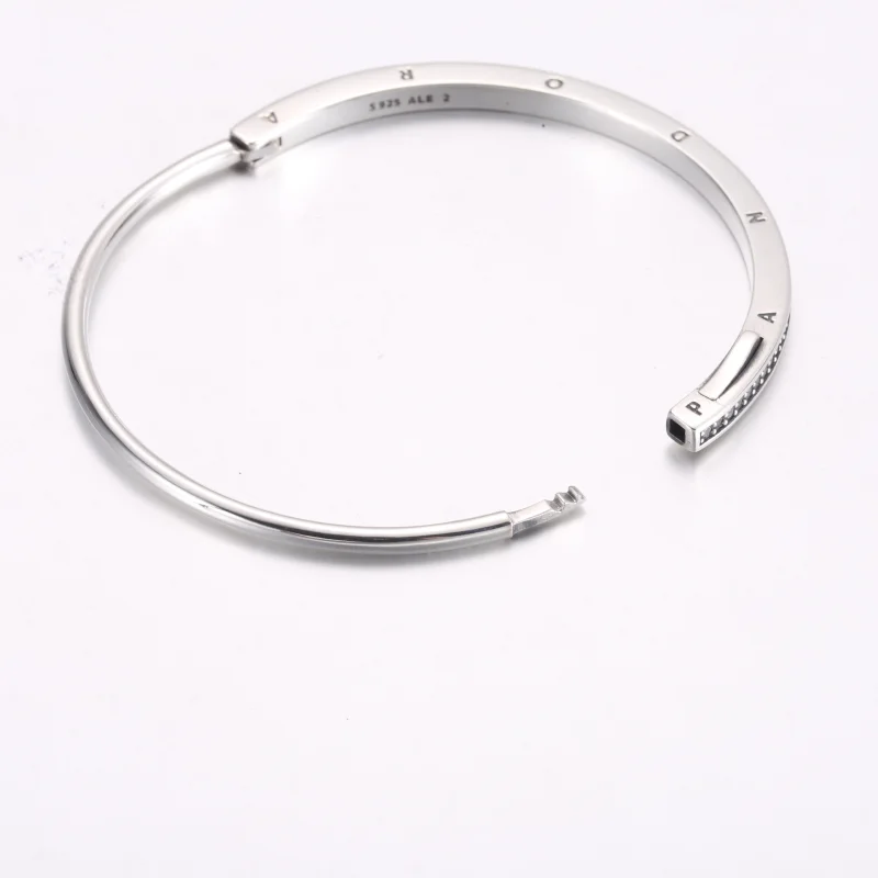 (imagem para) Bracelete Pandora Signature I-D Pavé - 592313C01 - Visualizar 5