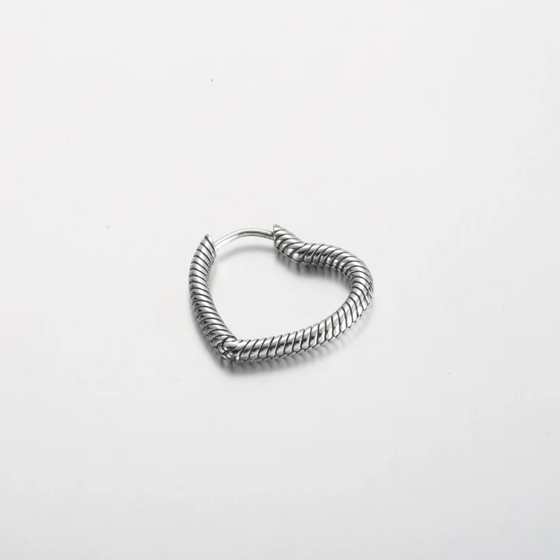 (imagem para) Brincos Pandora Moments Heart Charm em Argola - 292236C00 - Visualizar 6