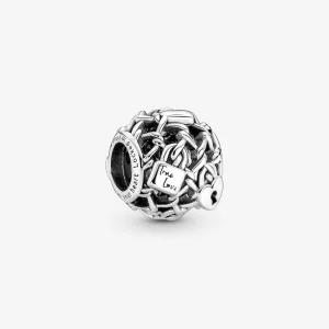 (imagem para) Charm Cadeado com Elos de Corrente Vazada Pandora - 790071C00