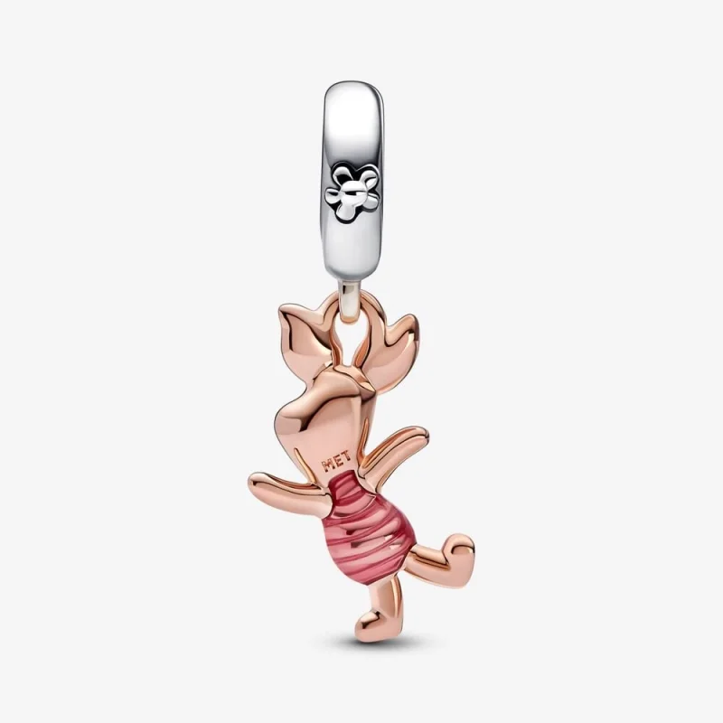(imagem para) Charm de Pendente do Disney Ursinho Pooh Leitão - 782208C01 - Visualizar 6