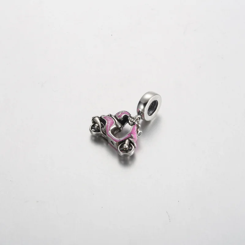 (imagem para) Charm de Pingente de Scooter Rosa Pandora - 791057C01 - Visualizar 6
