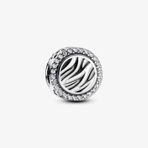 (imagem para) Charm de prata esterlina com estampa de zebra Pandora - 792016CZ_E025