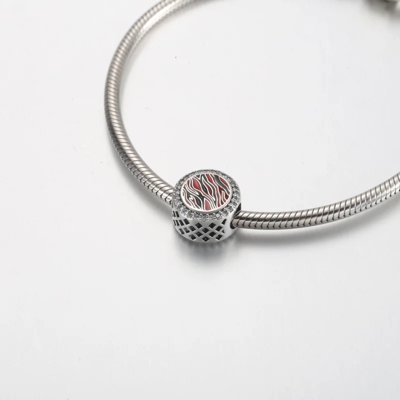 (imagem para) Charm de prata esterlina com estampa de zebra rosa Pandora - 792016CZ_E026 - Visualizar 5