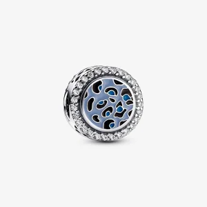 (imagem para) Charm de prata esterlina estampa Leopardo Azul Pandora - 792016CZ_E024