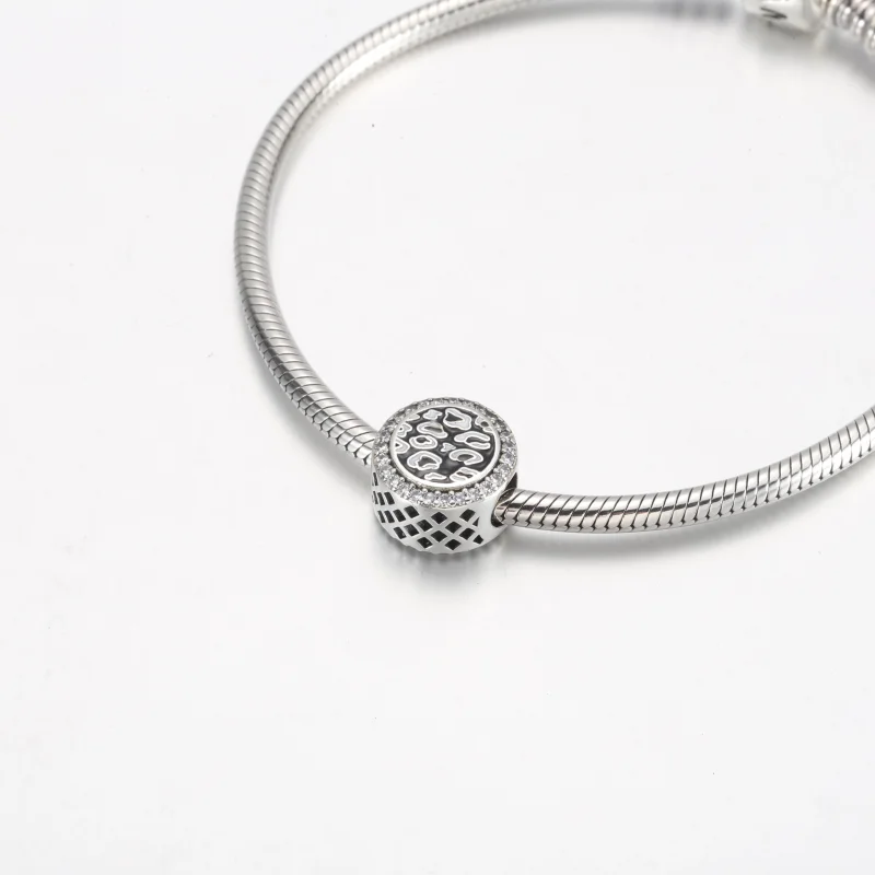 (imagem para) Charm de Prata Esterlina Estampa Leopardo Preto Pandora - 792016CZ_E023 - Visualizar 5