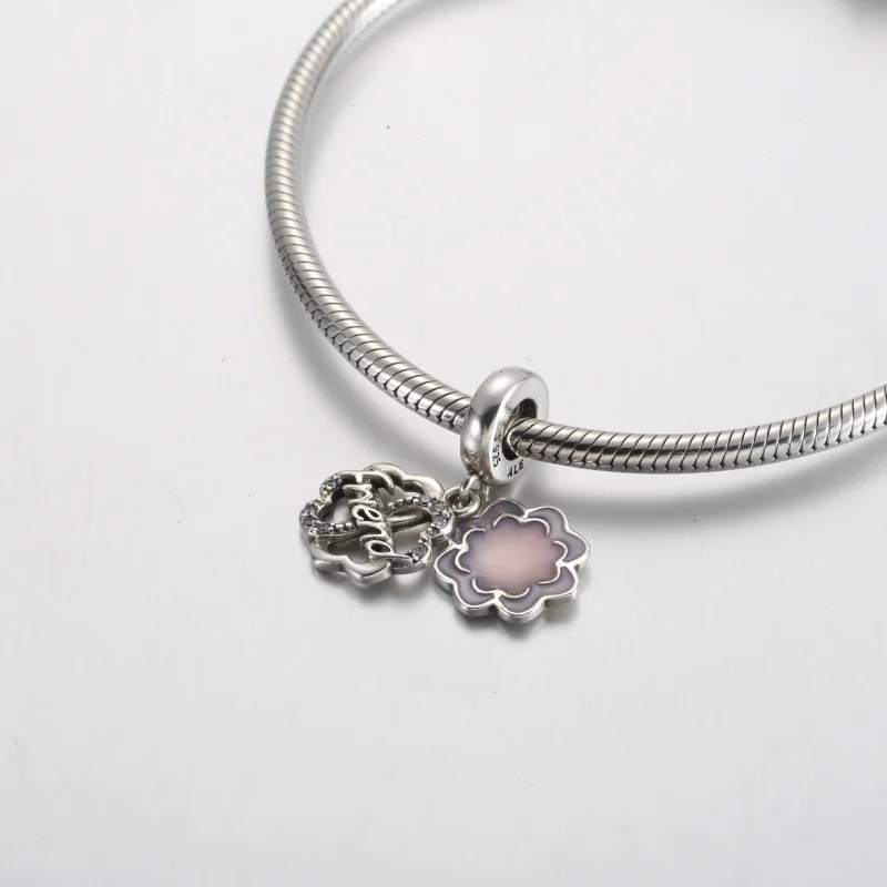 (imagem para) Charm Duplo de Amizade Trevo de Quatro Folhas Pandora - 792245C01 - Visualizar 4