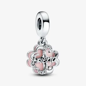 (imagem para) Charm Duplo de Amizade Trevo de Quatro Folhas Pandora - 792245C01