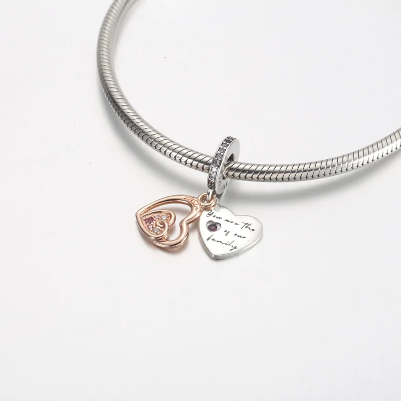 (imagem para) Charm Duplo de Corações Infinitos Entrelaçados Pandora - 781020C01 - Visualizar 4