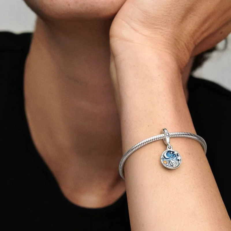 (imagem para) Charm Duplo Pandora Acampamento Céu Noturno - 791686C01 - Visualizar 5