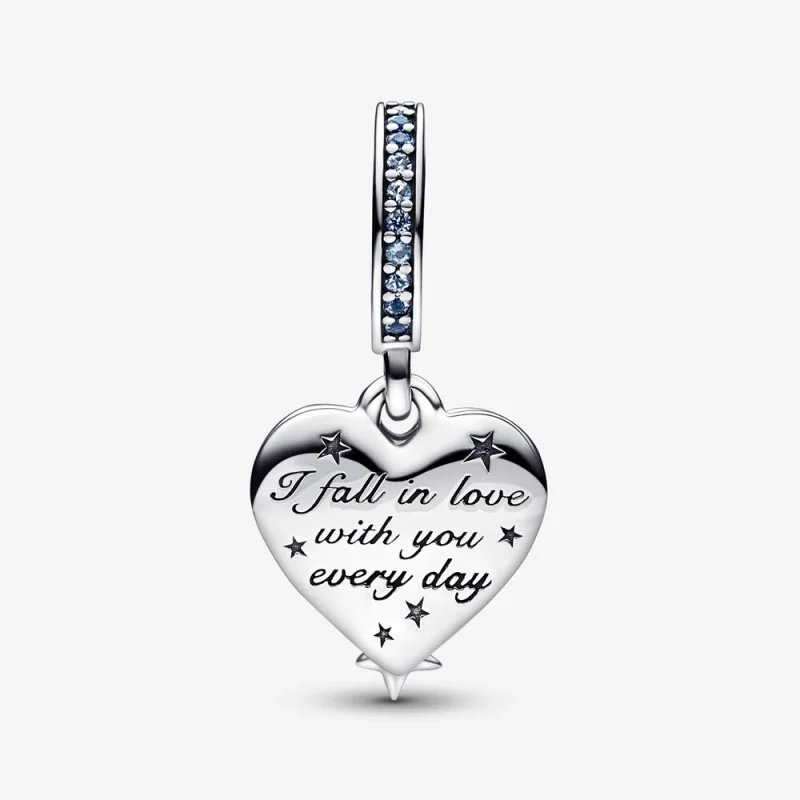 (imagem para) Charm Duplo Pandora Celestial Estrela Cadente Coração - 792356C01 - Visualizar 5