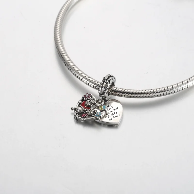 (imagem para) Charm Duplo Pandora Disney Ursinho Pooh e Leitão Pingente Duplo - 792214C01 - Visualizar 4