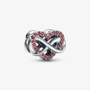 (imagem para) Charm Infinito Coração Vermelho Família Pandora - 792246C01