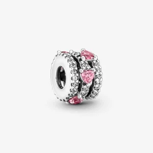 (imagem para) Charm Pandora Brilhante Três Corações com Halo Triplo - 791161C01