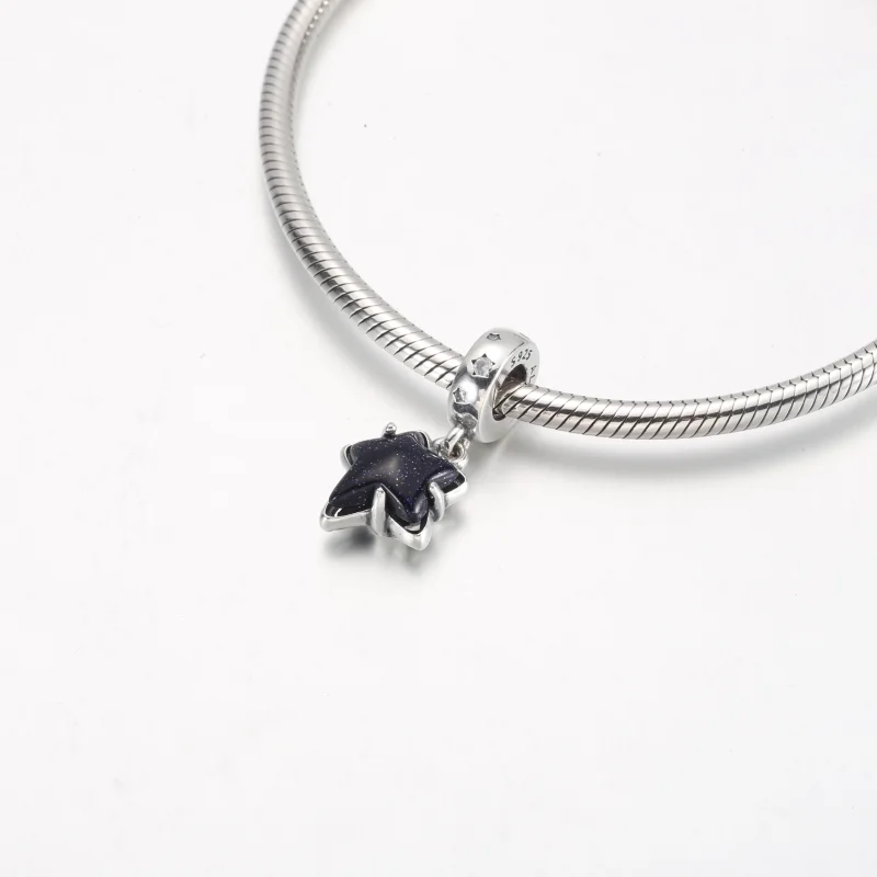 (imagem para) Charm Pandora Celestial Galaxy Star Murano com Pingente - 792368C01 - Visualizar 4