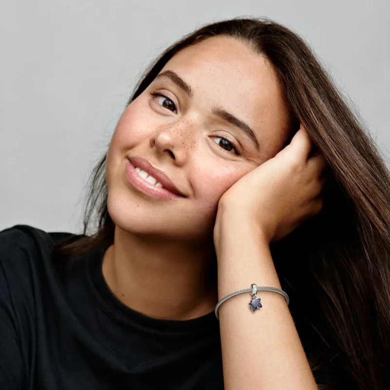 (imagem para) Charm Pandora Celestial Galaxy Star Murano com Pingente - 792368C01 - Visualizar 6