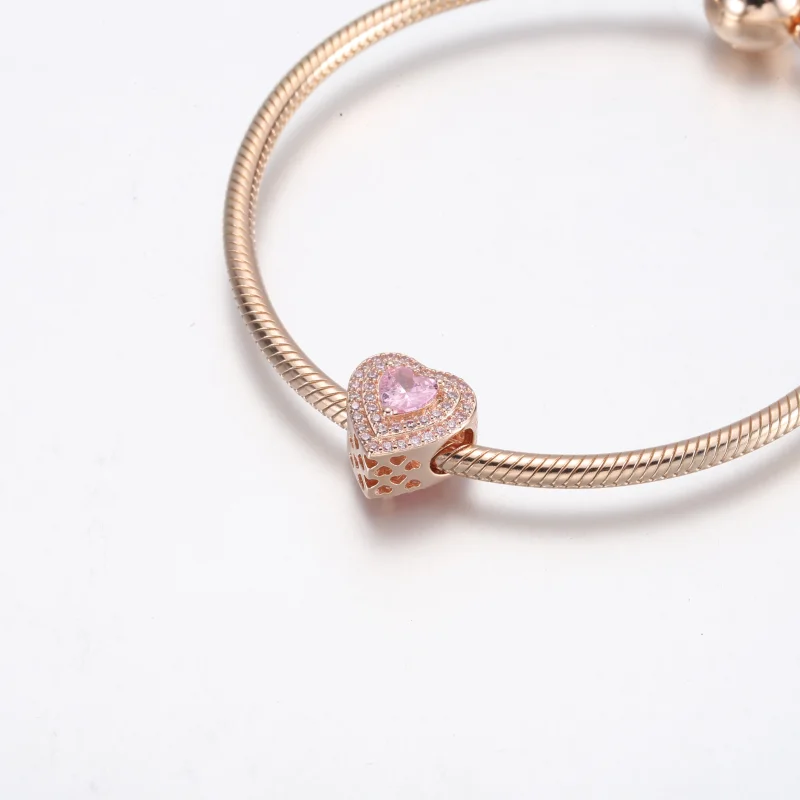 (imagem para) Charm Pandora Coração Nivelado Cintilante - 789218C01 - Visualizar 5