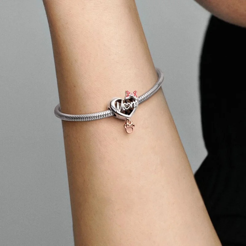 (imagem para) Charm Pandora Disney Minnie Mouse Coração de Mãe - 781142C01 - Visualizar 6