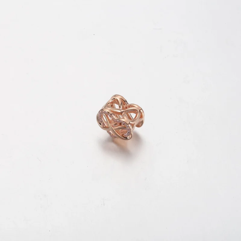 (imagem para) Charm Pandora Family Infinity Coração Rosa - 782246C01 - Visualizar 2