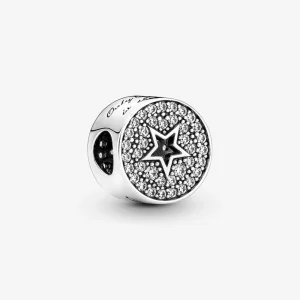 Charm Pandora Pavé & Estrela de Parabéns - 790793C01 (imagem para) Charm Pandora Pavé & Estrela de Parabéns - 790793C01