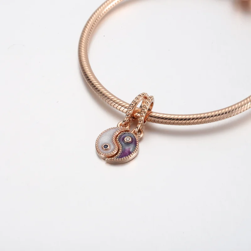 (imagem para) Charm Pingente Duplo Divisível Yin & Yang Cintilante Pandora - 780098C01 - Visualizar 4