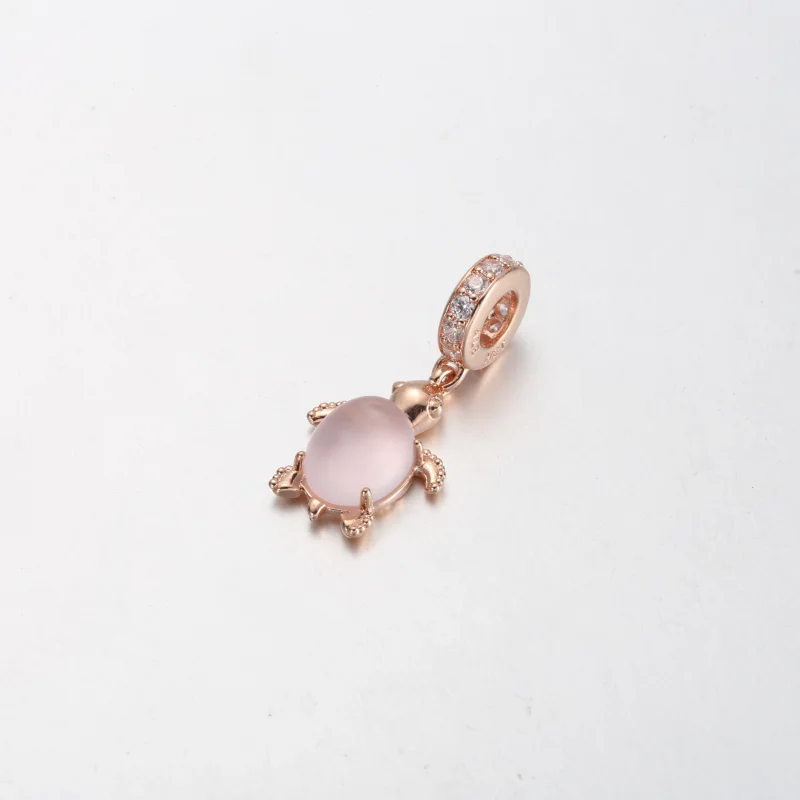 (imagem para) Charm Pingente Tartaruga Marinha de Vidro Murano Rosa Pandora - 788939C01 - Visualizar 2