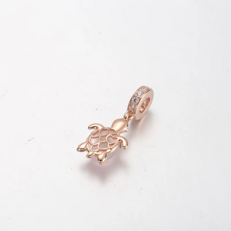(imagem para) Charm Pingente Tartaruga Marinha de Vidro Murano Rosa Pandora - 788939C01 - Visualizar 3