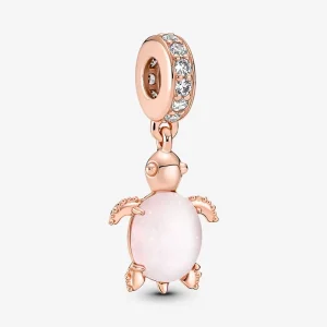(imagem para) Charm Pingente Tartaruga Marinha de Vidro Murano Rosa Pandora - 788939C01