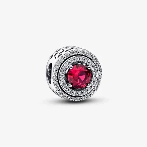 (imagem para) Charm Redondo Nivelado Vermelho Cintilante Pandora - 792418c01