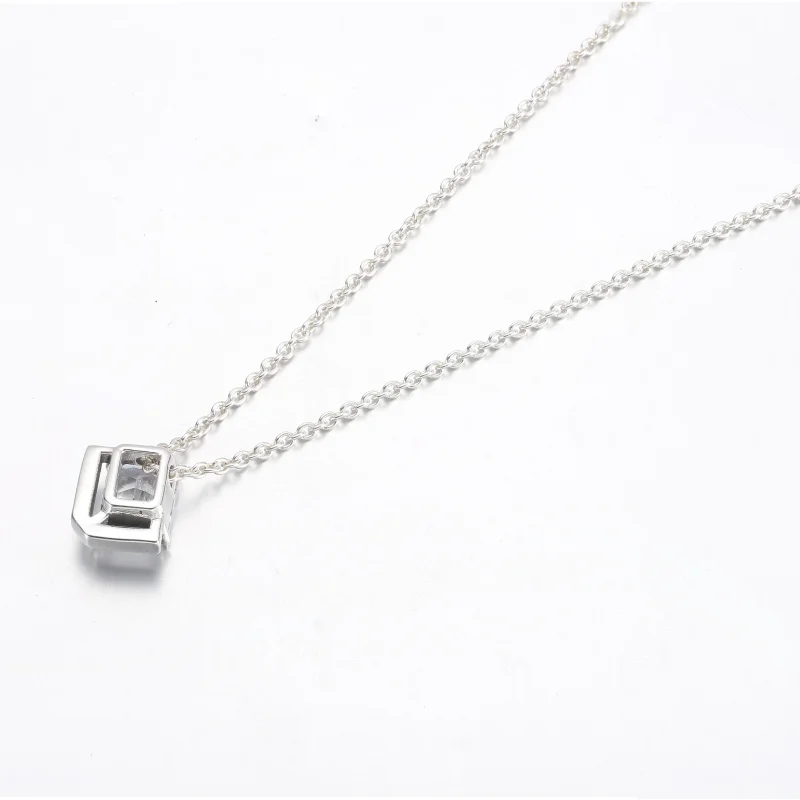 (imagem para) Colar Collier Retangular com Auréola Cintilante Pandora - 392388C01 - Visualizar 3