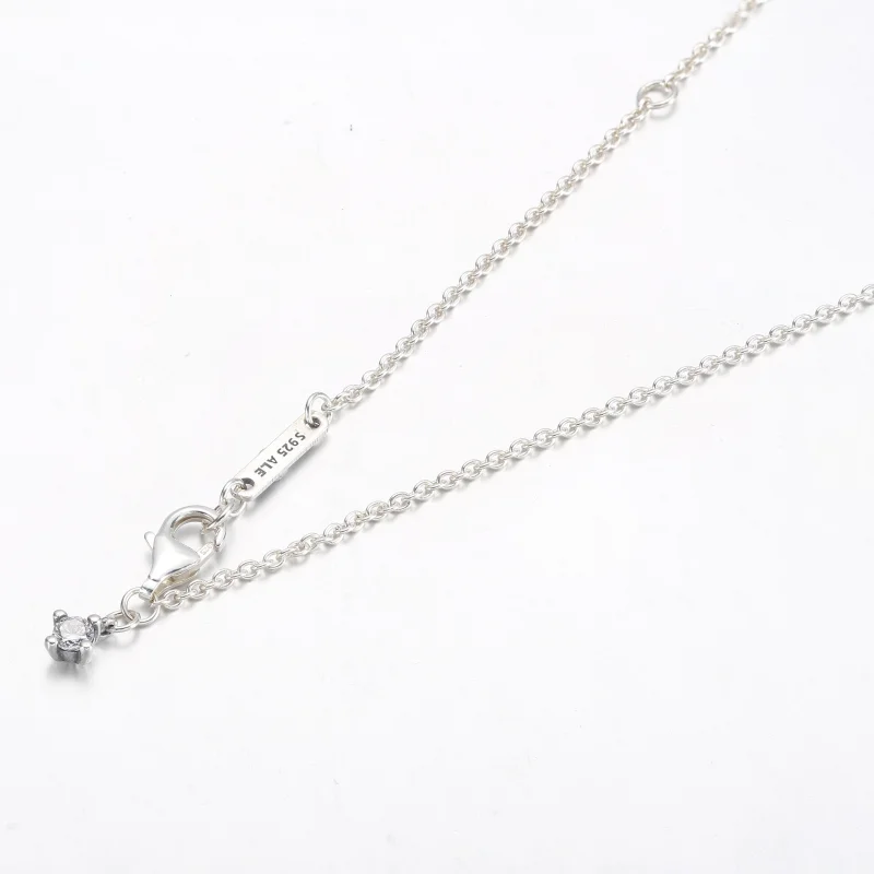 (imagem para) Colar Collier Retangular com Auréola Cintilante Pandora - 392388C01 - Visualizar 4