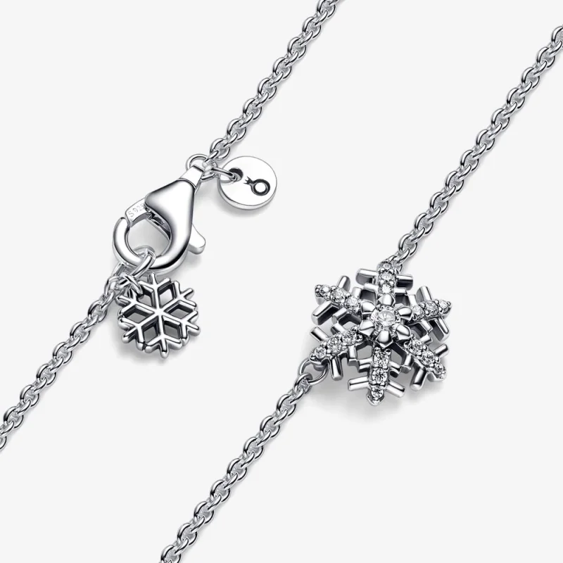 (imagem para) Colar com Pingente de Floco de Neve Brilhante Pandora - 392371C01 - Visualizar 8