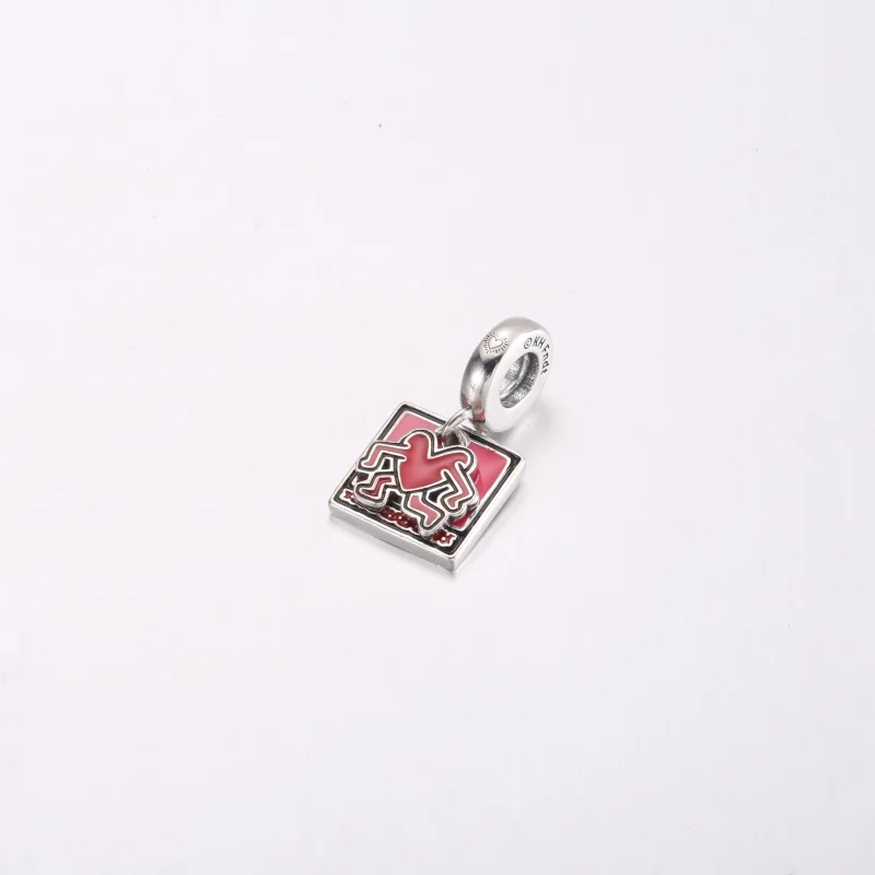 (imagem para) Keith Haring™ x Pandora Charm Duplo Pingente Coração Caminhante - 792216C01 - Visualizar 2