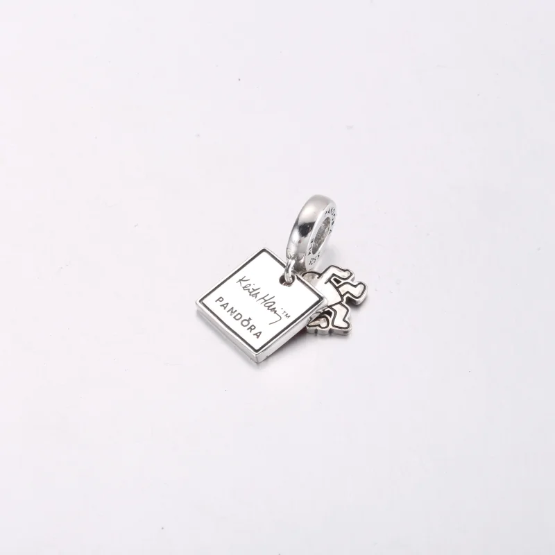 (imagem para) Keith Haring™ x Pandora Charm Duplo Pingente Coração Caminhante - 792216C01 - Visualizar 4
