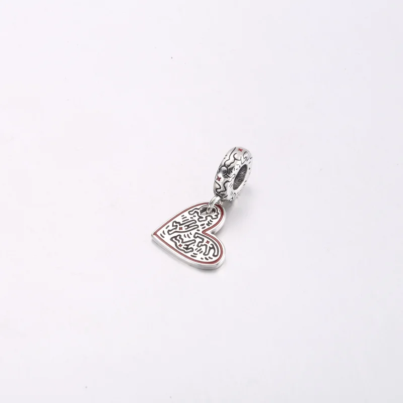 (imagem para) Keith Haring™ x Pandora Pingente Coração Suspenso com Pessoas em Arte Linear - 7 - Visualizar 2