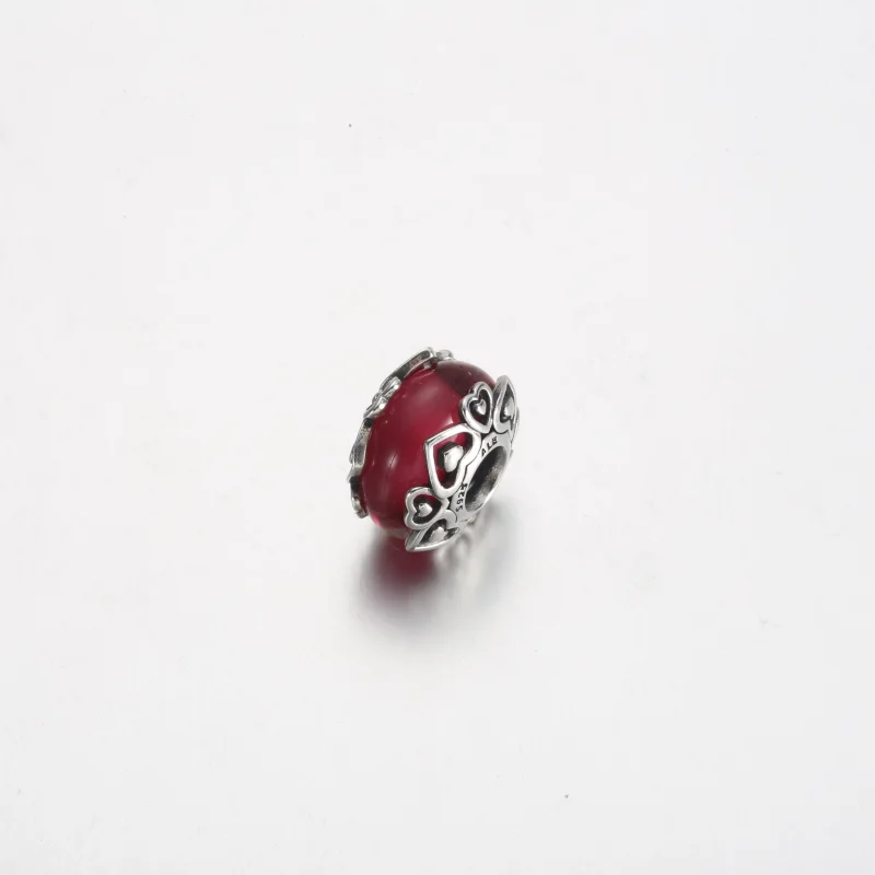 (imagem para) Pandora Reveal Your Love Pink Murano Glass Charm - 791159C00 - Visualizar 2