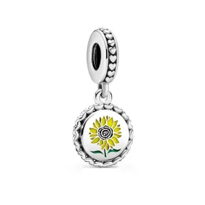 Pandora Sunflower Love For All Charm Pingente - 792018C00_E030 (imagem para) Pandora Sunflower Love For All Charm Pingente - 792018C00_E030