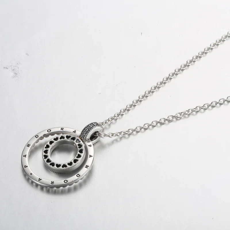 (imagem para) Pingente e Colar Pandora Signature Pavé & Miçangas - 392308C01 - Visualizar 3