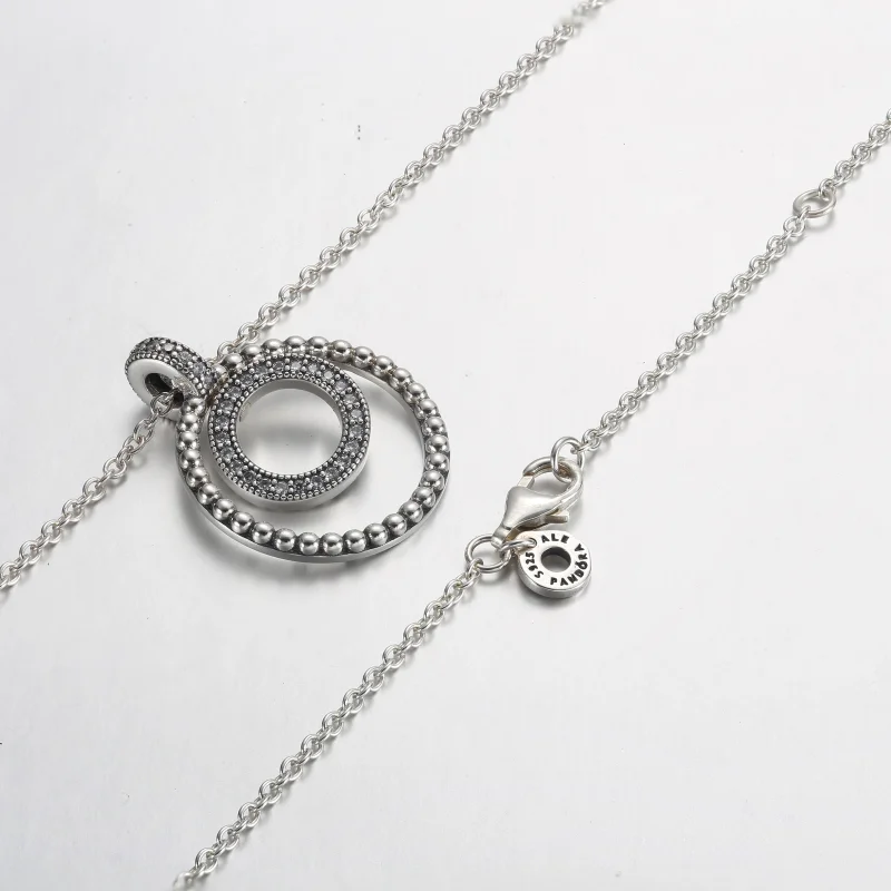 (imagem para) Pingente e Colar Pandora Signature Pavé & Miçangas - 392308C01 - Visualizar 5