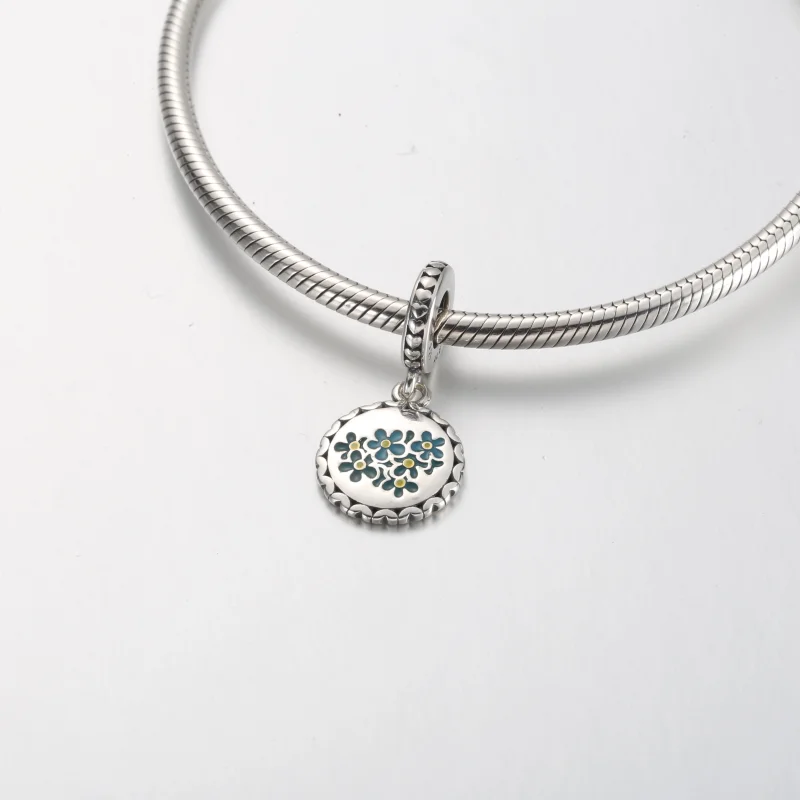 (imagem para) Pingente Pandora Flor Miosótis Azul - 792018C00_E031 - Visualizar 4