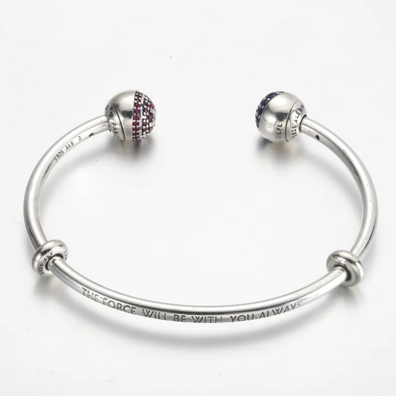 (imagem para) Pulseira Aberta Pandora Moments Star Wars™ Lado da Luz e Lado Sombrio com Logoti - Visualizar 3
