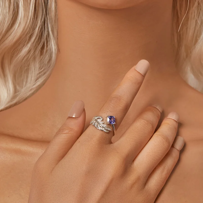 (imagem para) Anel Aberto de Pena Estilo PANDORA - BSR518-E - Visualizar 6