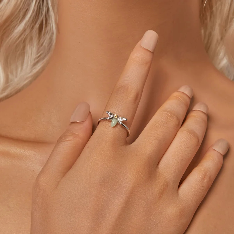 (imagem para) Anel Aberto Luminoso Estilo Abelha PANDORA - BSR521-E - Visualizar 6