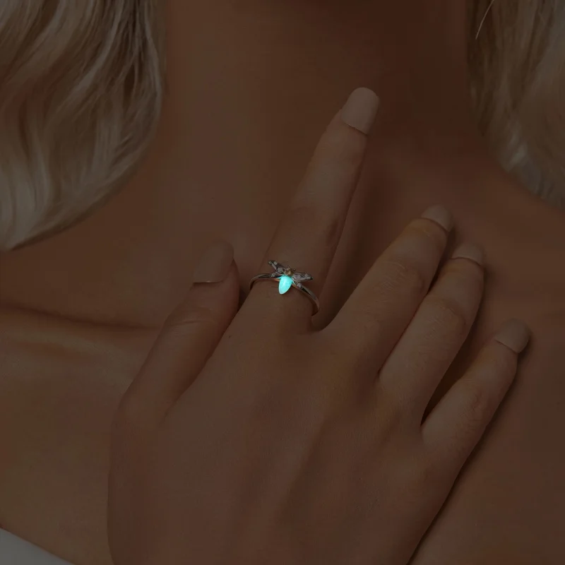 (imagem para) Anel Aberto Luminoso Estilo Abelha PANDORA - BSR521-E - Visualizar 7