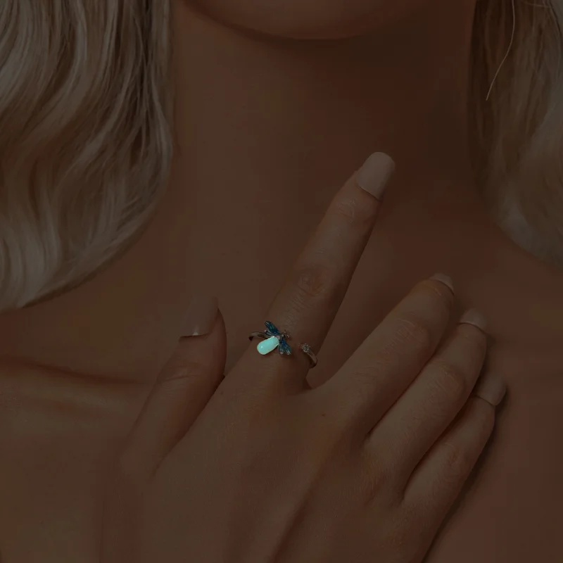 (imagem para) Anel Aberto Vagalume Estilo PANDORA - BSR514-E - Visualizar 6