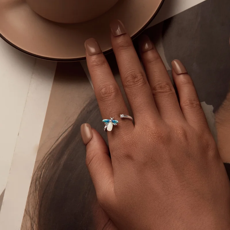 (imagem para) Anel Aberto Vagalume Estilo PANDORA - BSR514-E - Visualizar 7