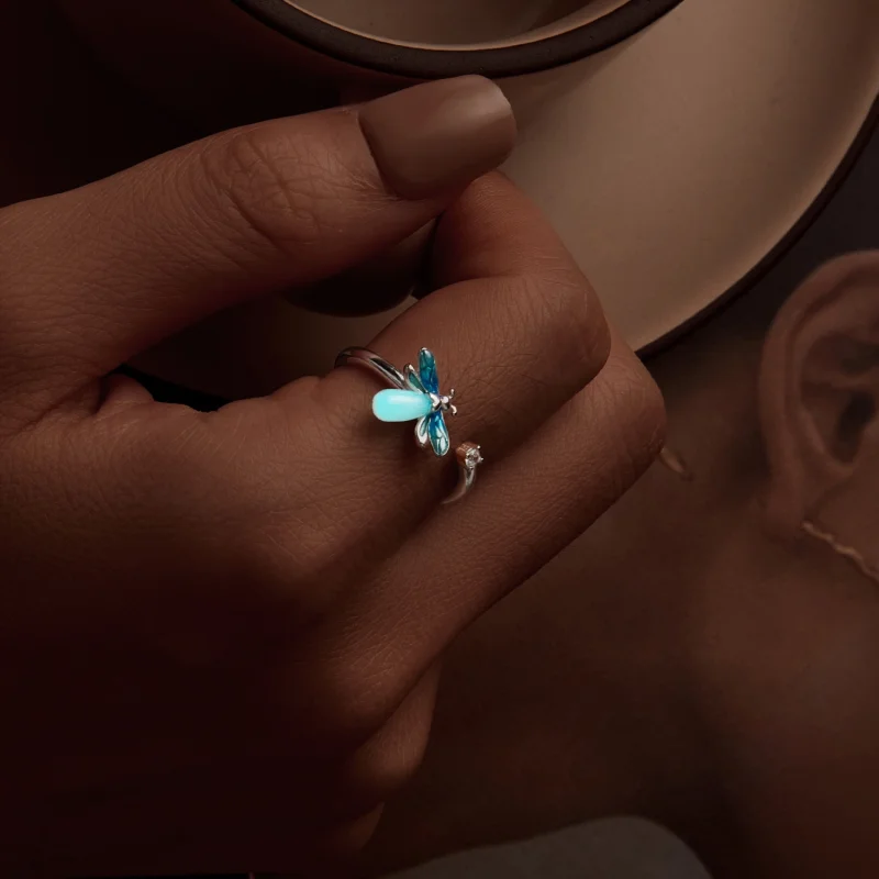 (imagem para) Anel Aberto Vagalume Estilo PANDORA - BSR514-E - Visualizar 8